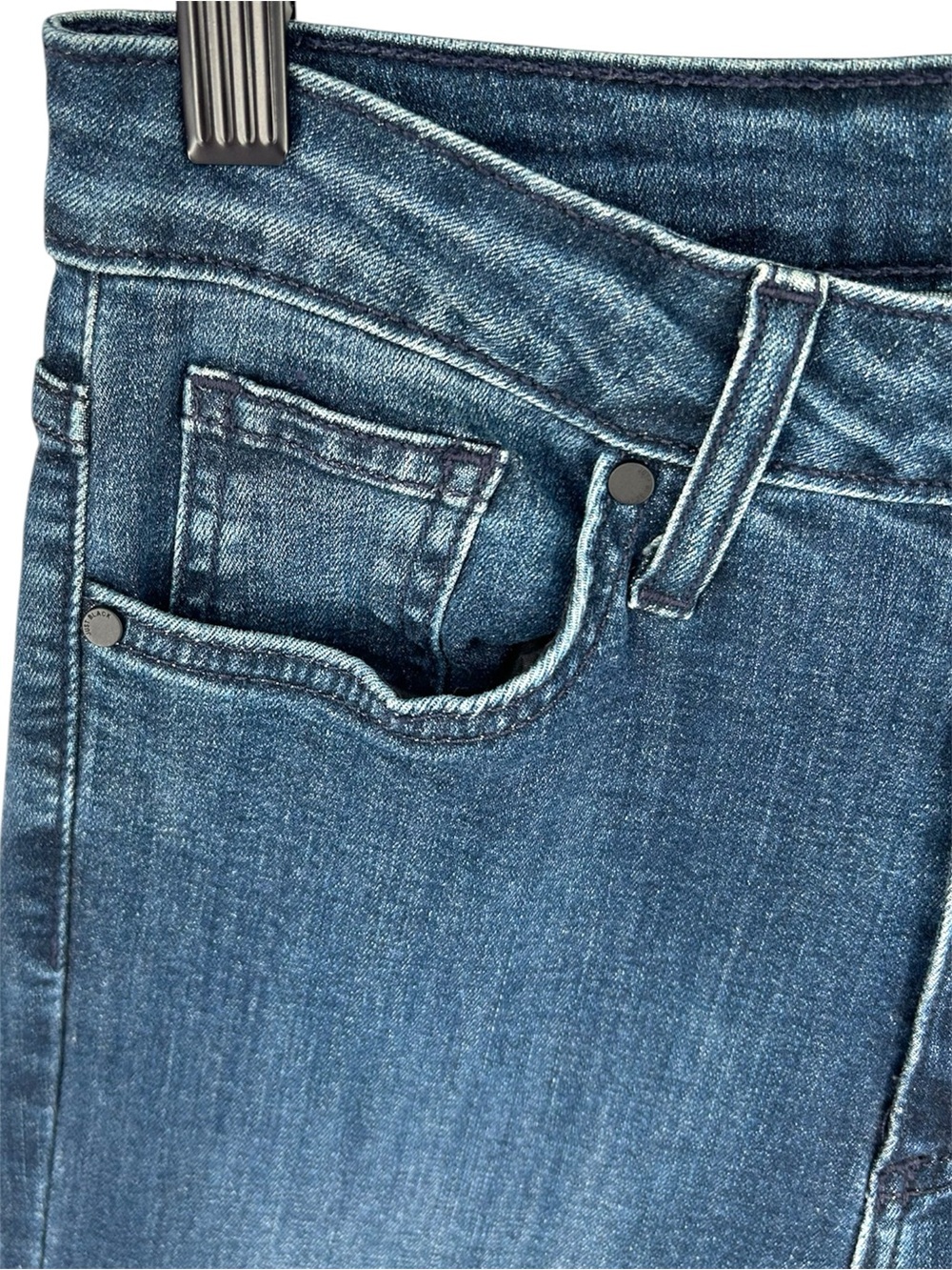 Just Black Denim JBD High Rise Stretch Frayed Hem Flare Jeans Size 27 - Picture 2 of 10